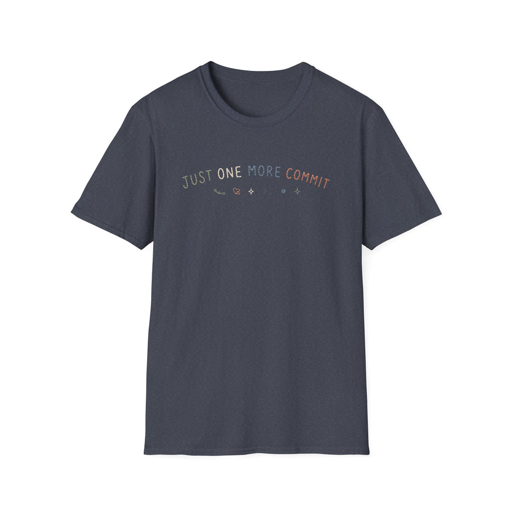 Software Engineering Typography T-Shirt - Just one more commit