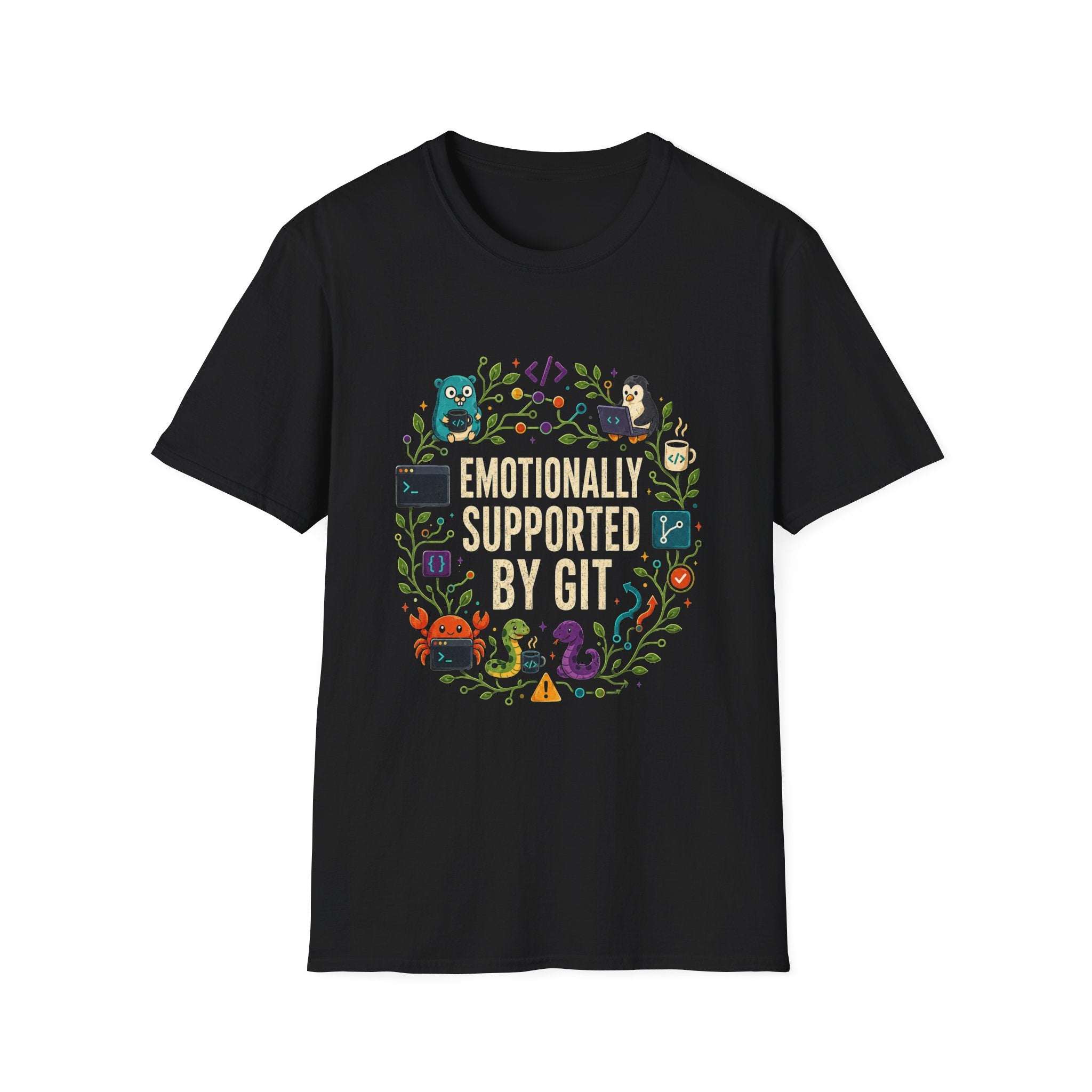 Emotionally supported by git T-Shirt