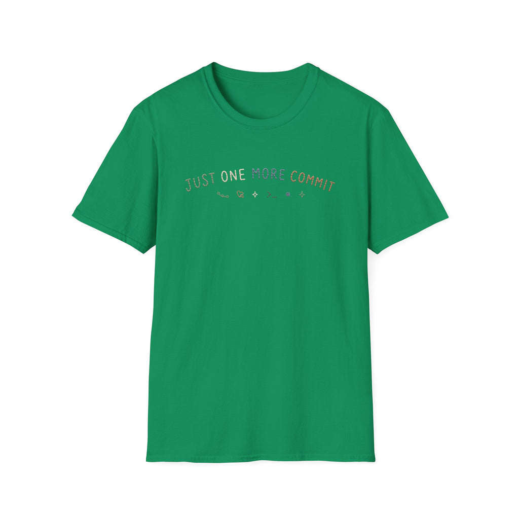 Software Engineering Typography T-Shirt - Just one more commit