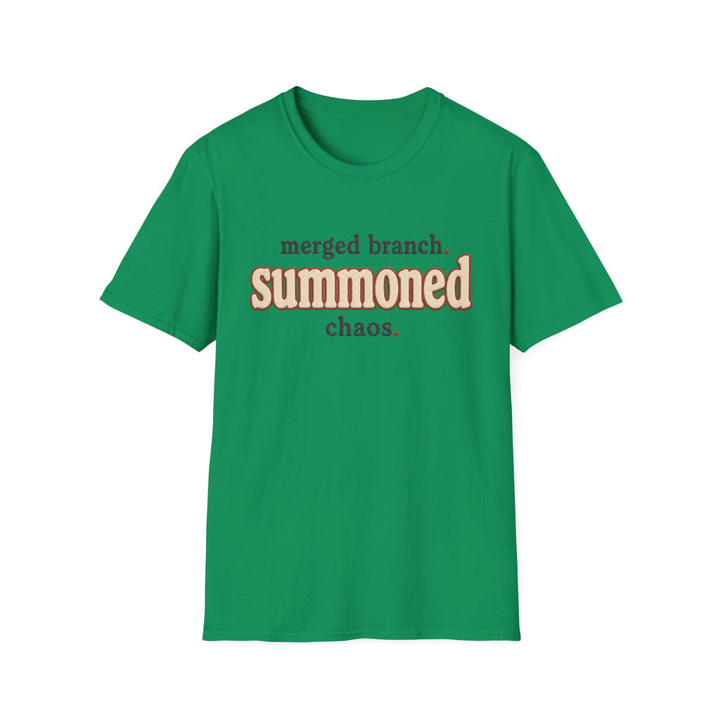 Software Engineering Typography T-Shirt - Merged branch summoned chaos