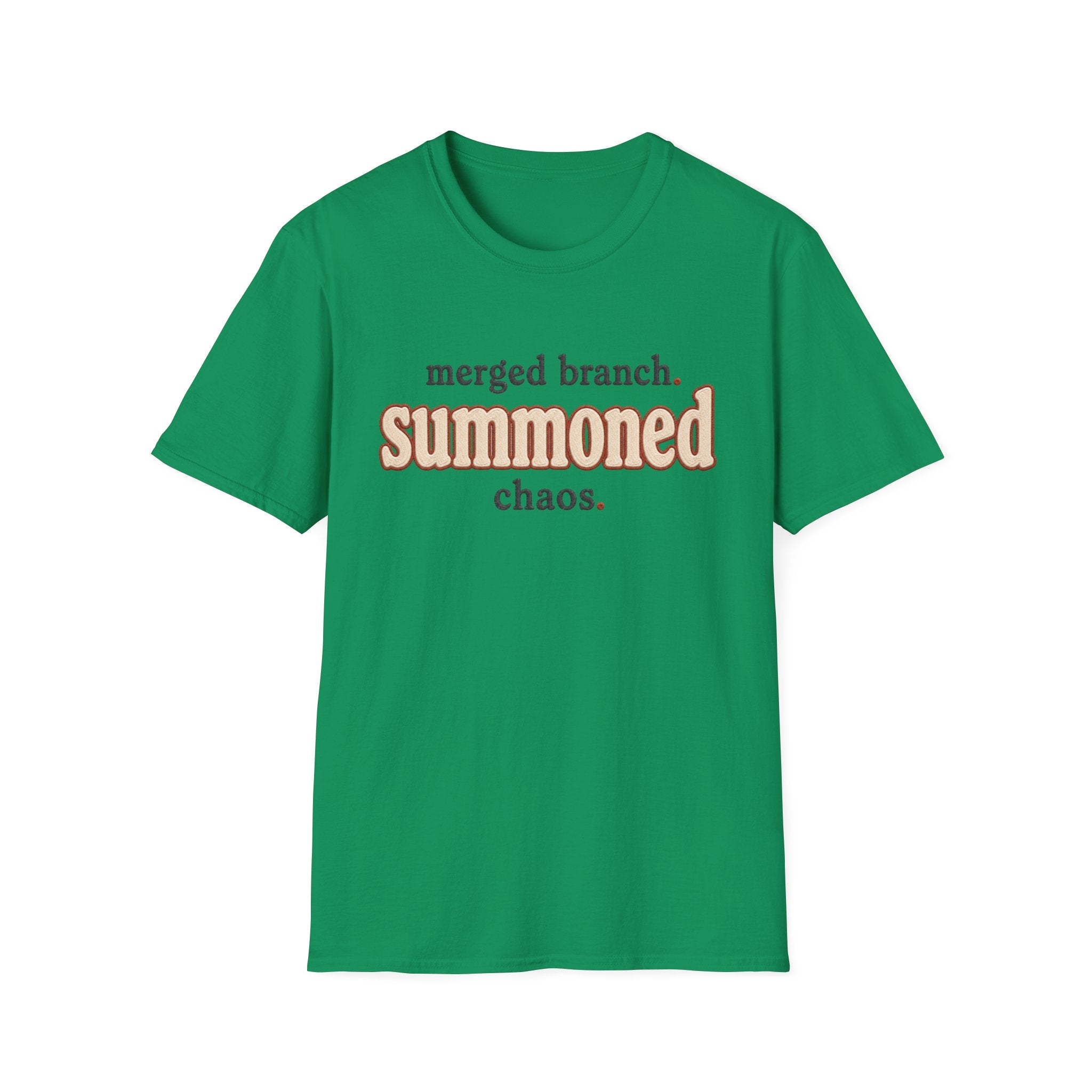 Software Engineering Typography T-Shirt - Merged branch summoned chaos