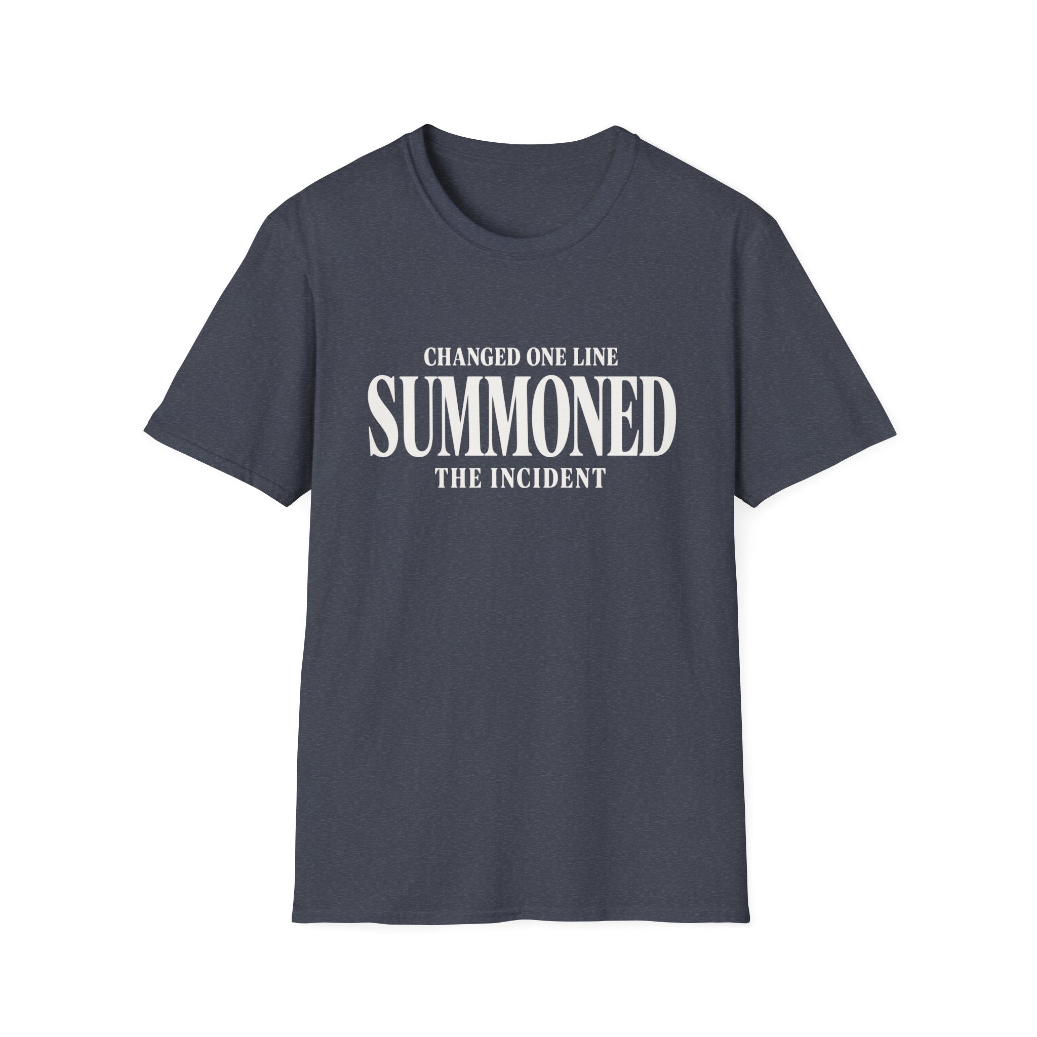 Software Engineering Typography T-Shirt - Changed one line summoned the incident