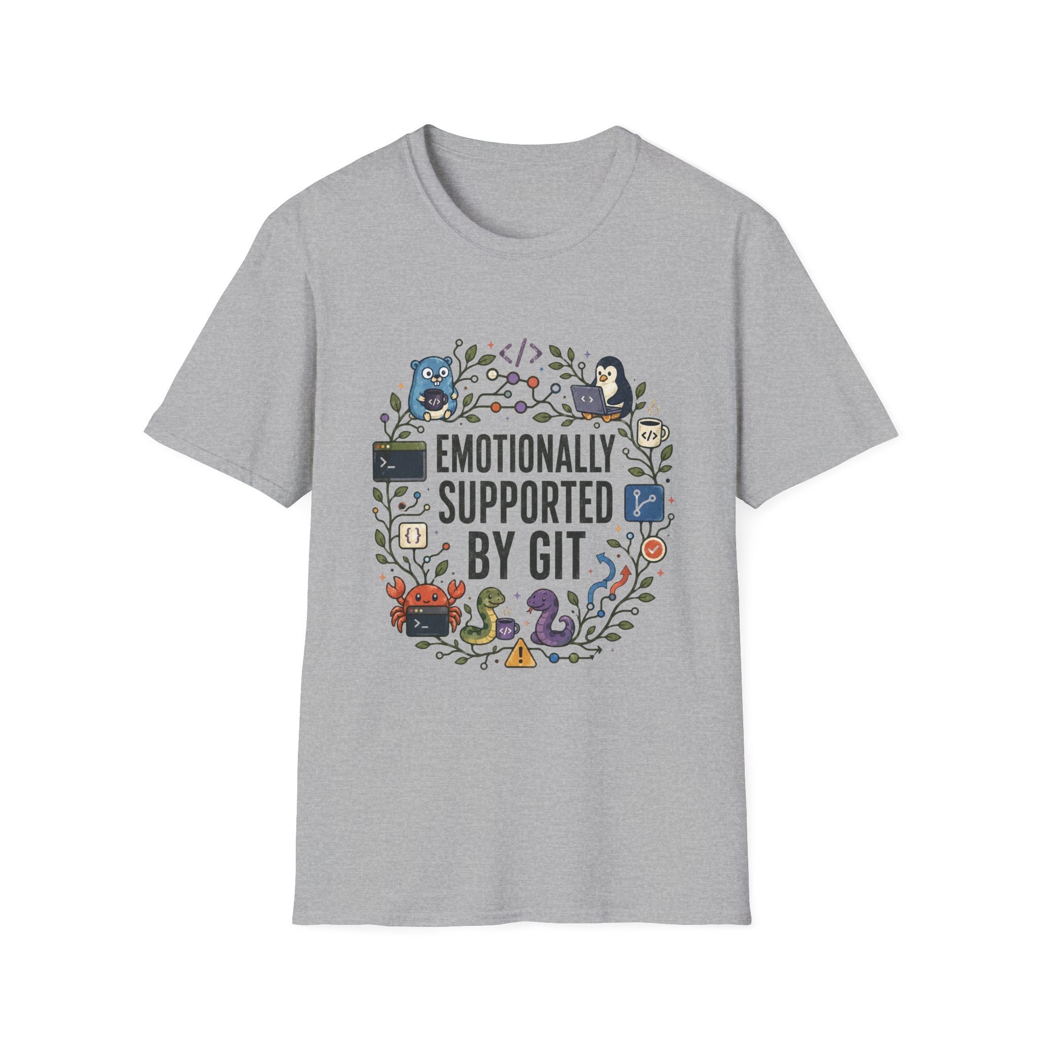 Emotionally supported by git T-Shirt