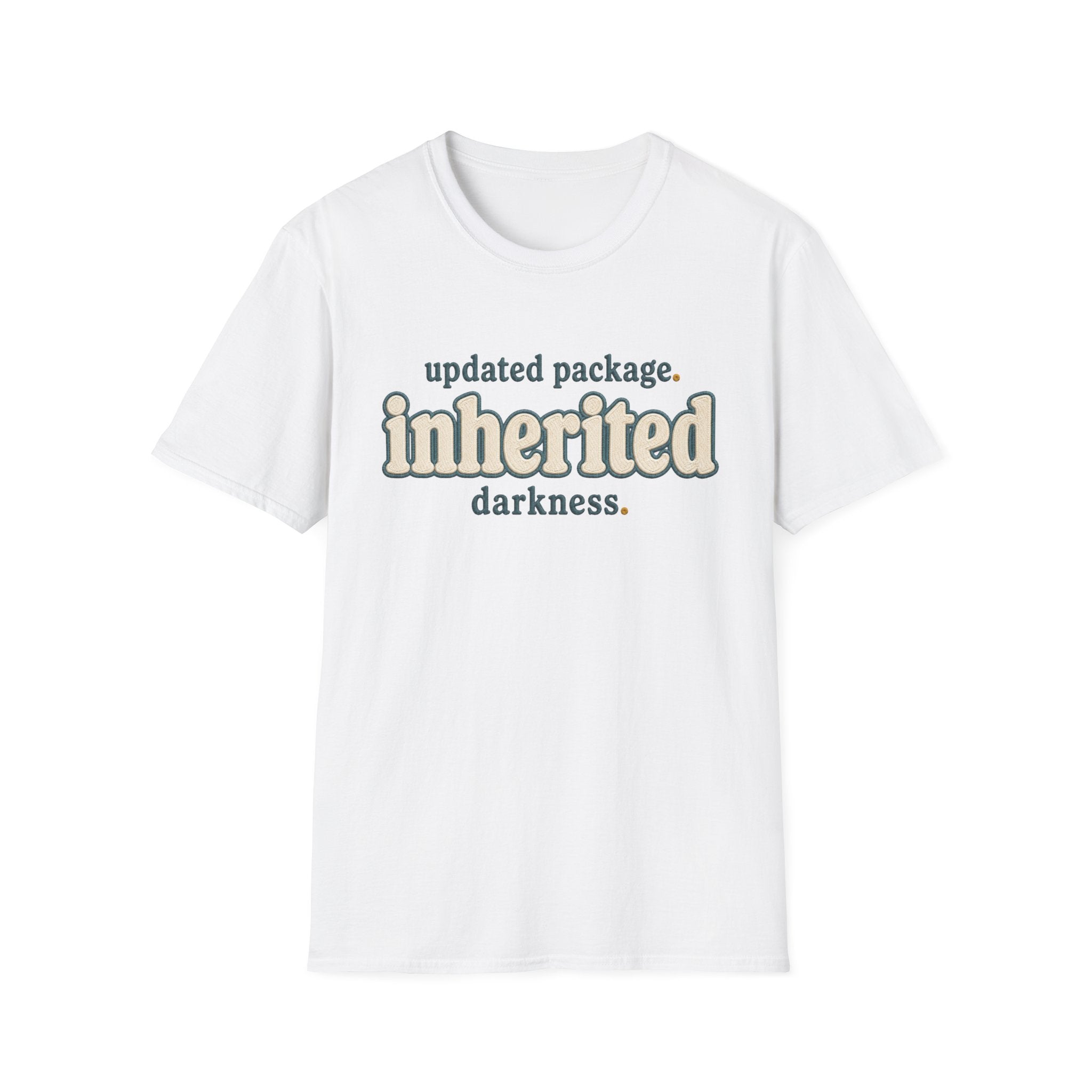 Software Engineering Typography T-Shirt - Updated package inherited darkness