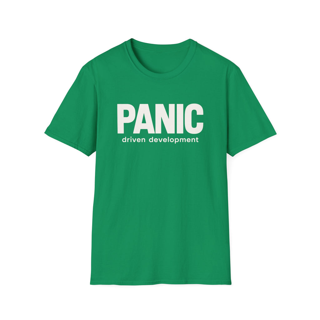 Software Engineering Typography T-Shirt - Panic driven development