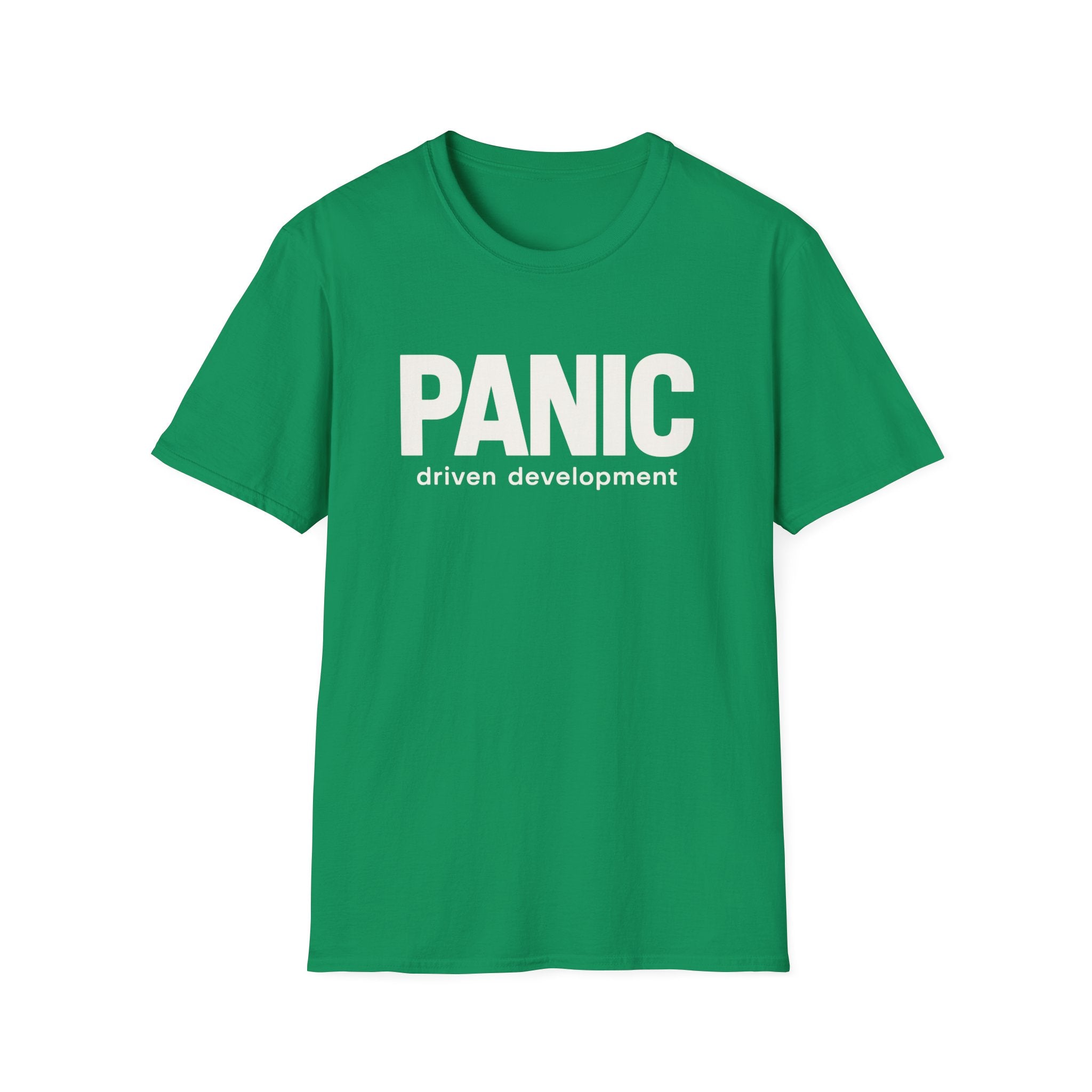 Software Engineering Typography T-Shirt - Panic driven development