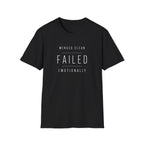 Software Engineering Typography T-Shirt - Merged clean failed emotionally