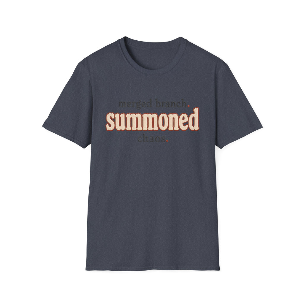 Software Engineering Typography T-Shirt - Merged branch summoned chaos