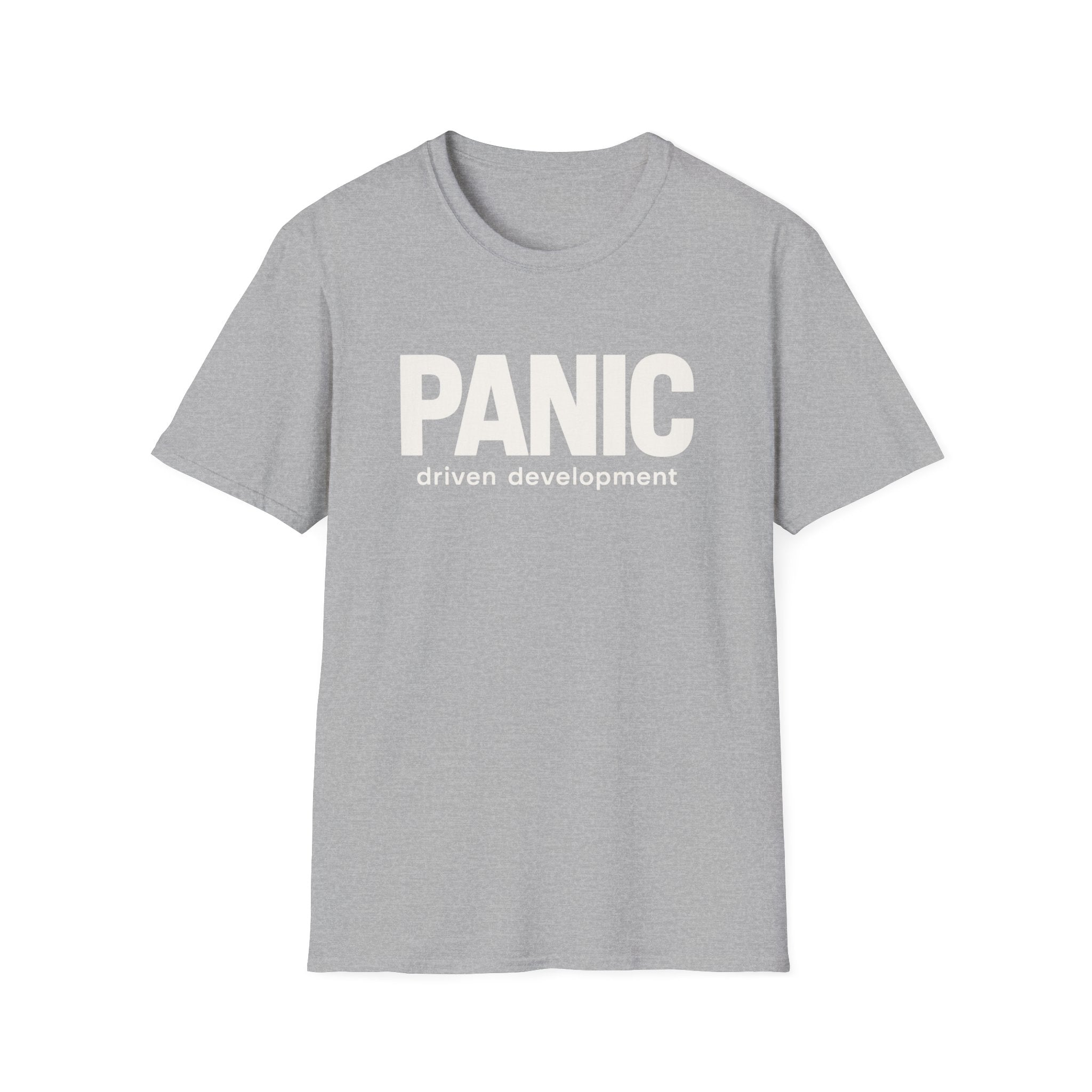 Software Engineering Typography T-Shirt - Panic driven development