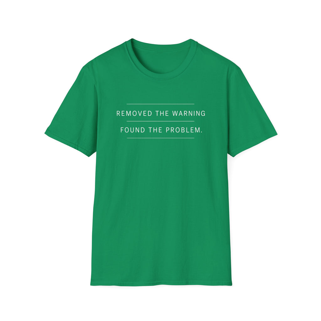 Software Engineering Typography T-Shirt - Removed the warning found the problem