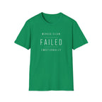 Software Engineering Typography T-Shirt - Merged clean failed emotionally
