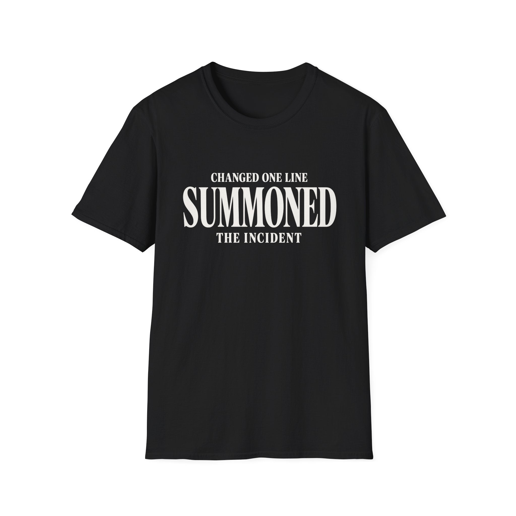 Software Engineering Typography T-Shirt - Changed one line summoned the incident