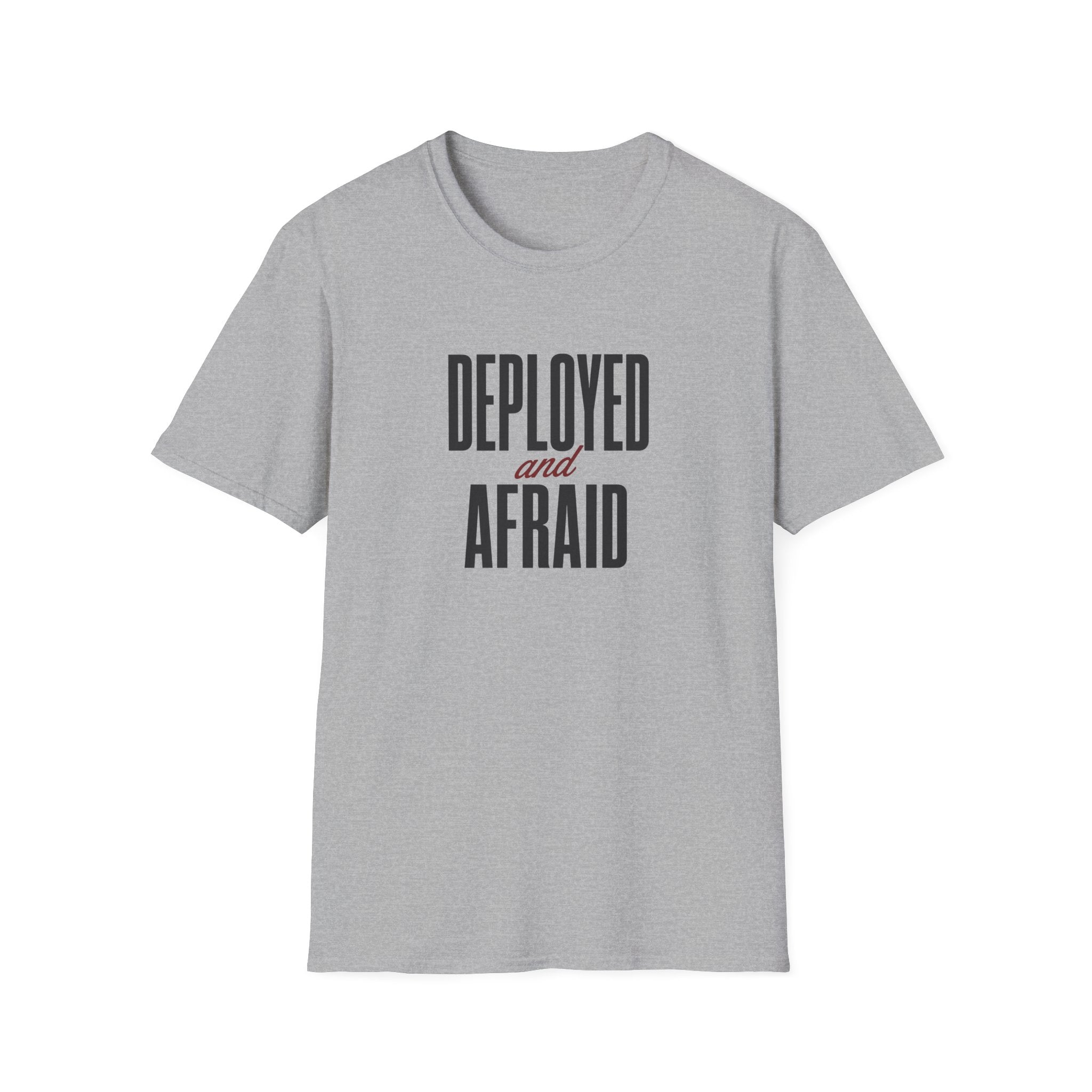 Software Engineering Typography T-Shirt - Deployed and afraid