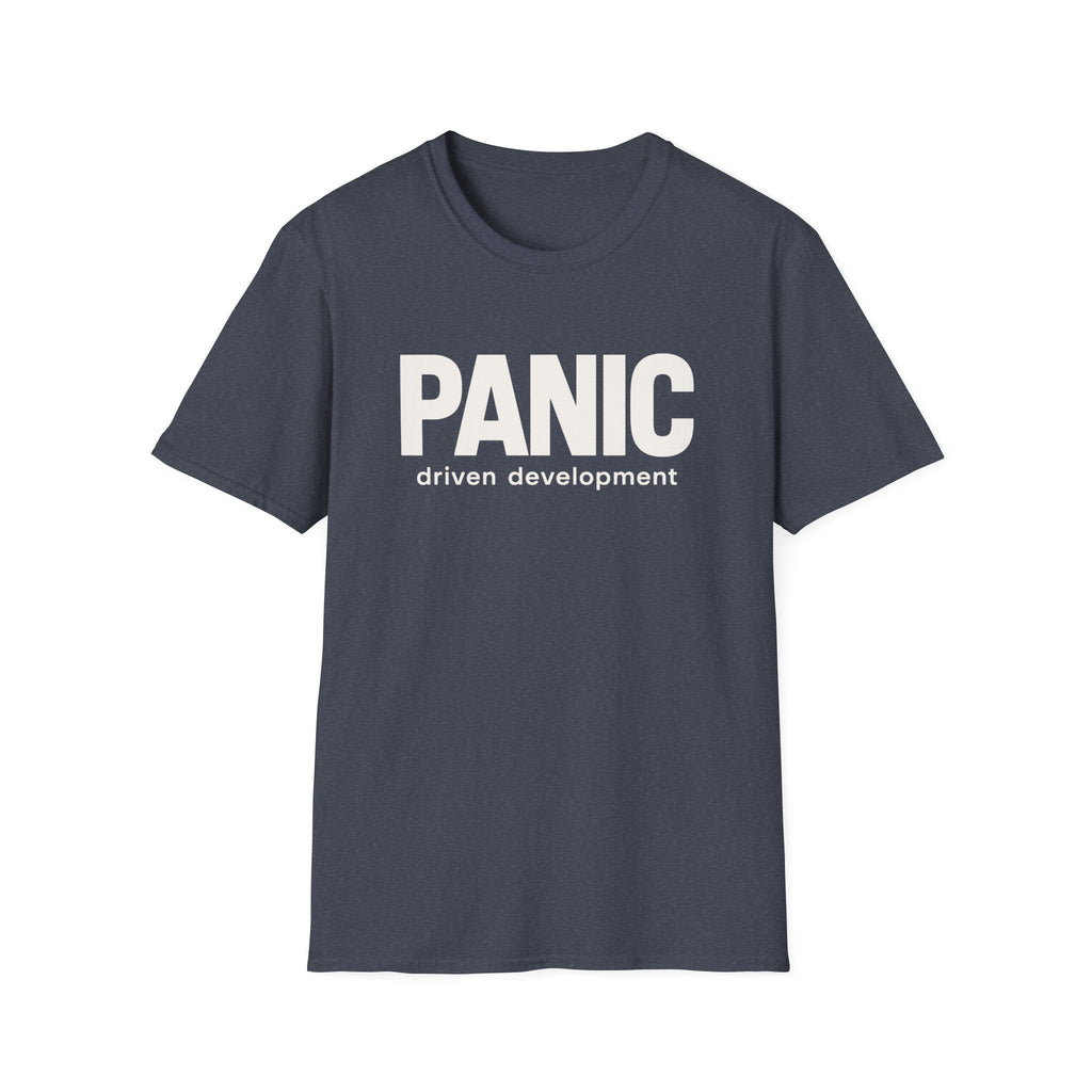 Software Engineering Typography T-Shirt - Panic driven development