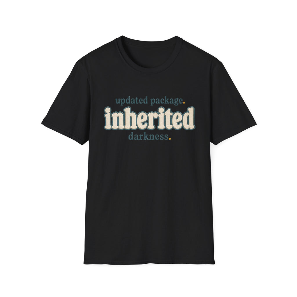 Software Engineering Typography T-Shirt - Updated package inherited darkness