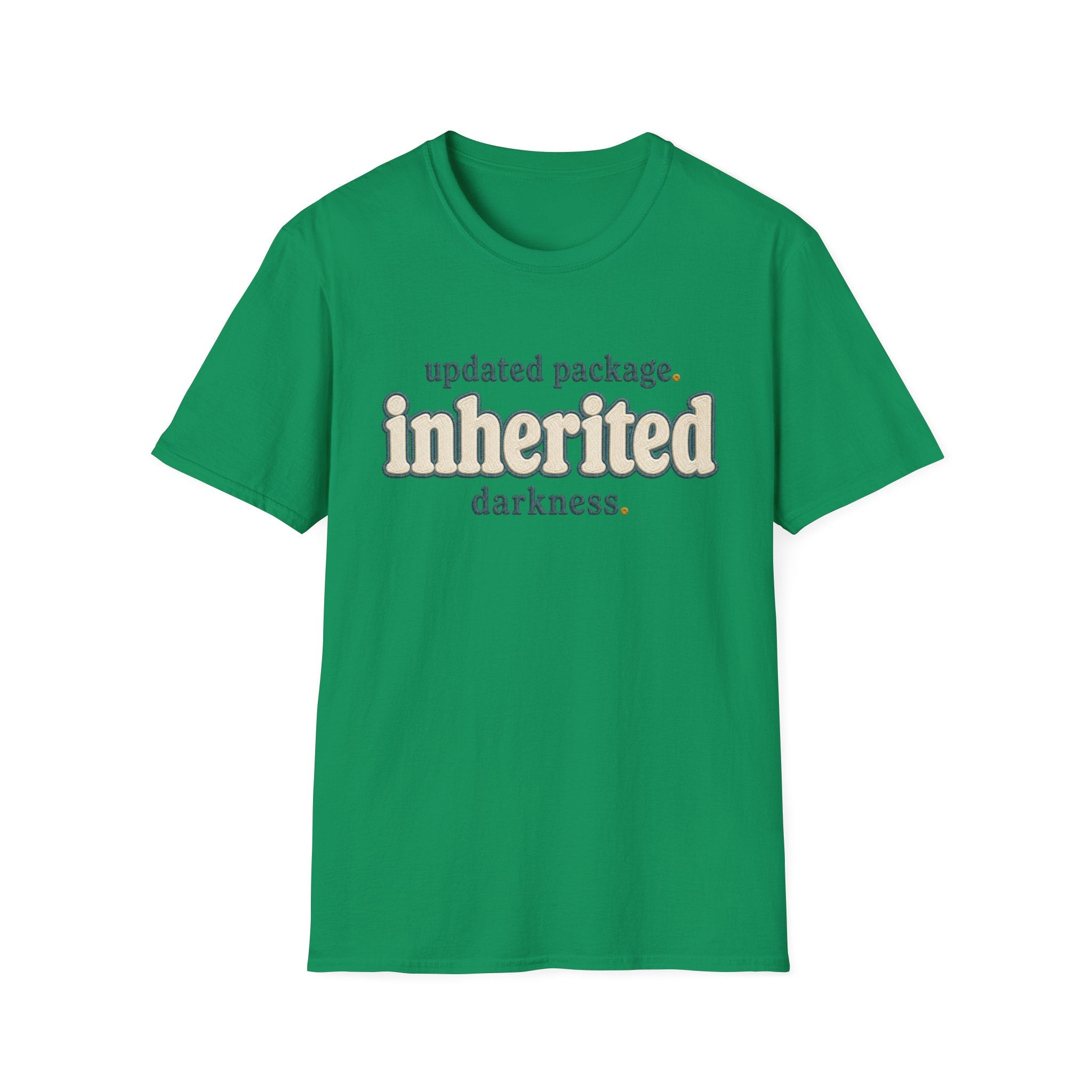 Software Engineering Typography T-Shirt - Updated package inherited darkness