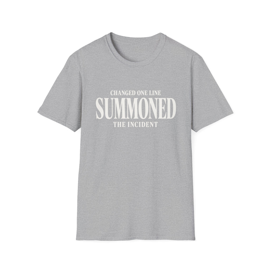 Software Engineering Typography T-Shirt - Changed one line summoned the incident