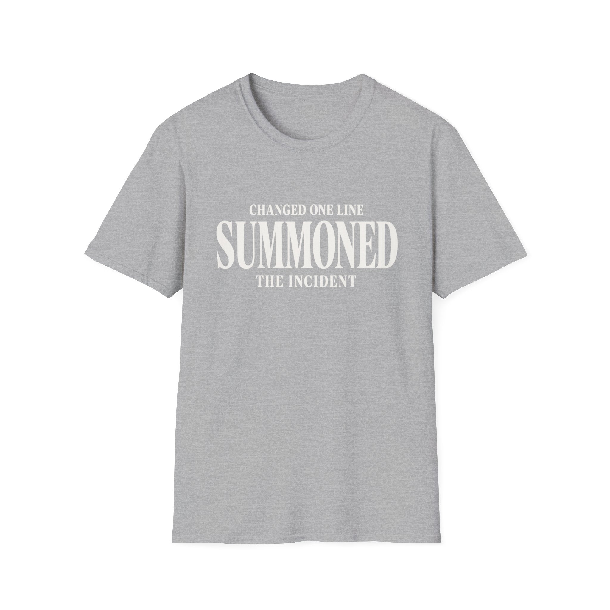 Software Engineering Typography T-Shirt - Changed one line summoned the incident