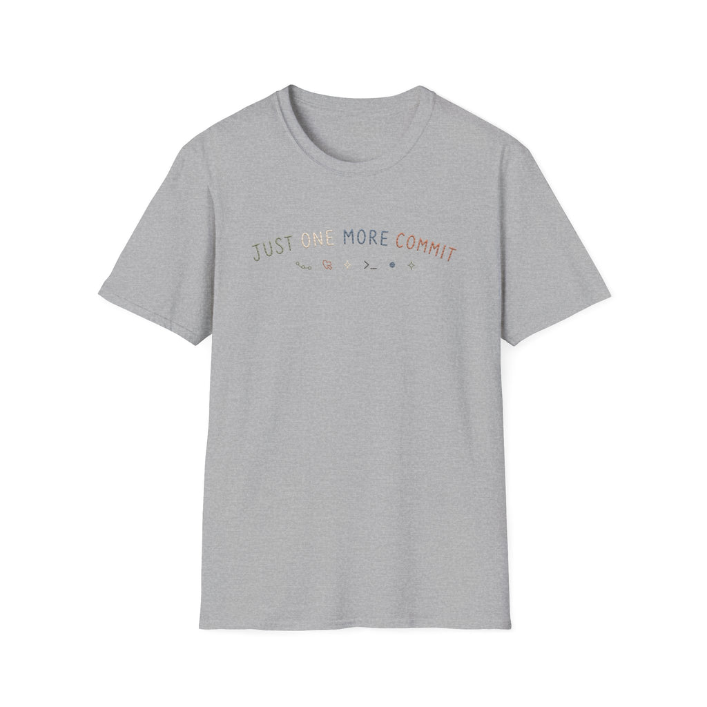 Software Engineering Typography T-Shirt - Just one more commit