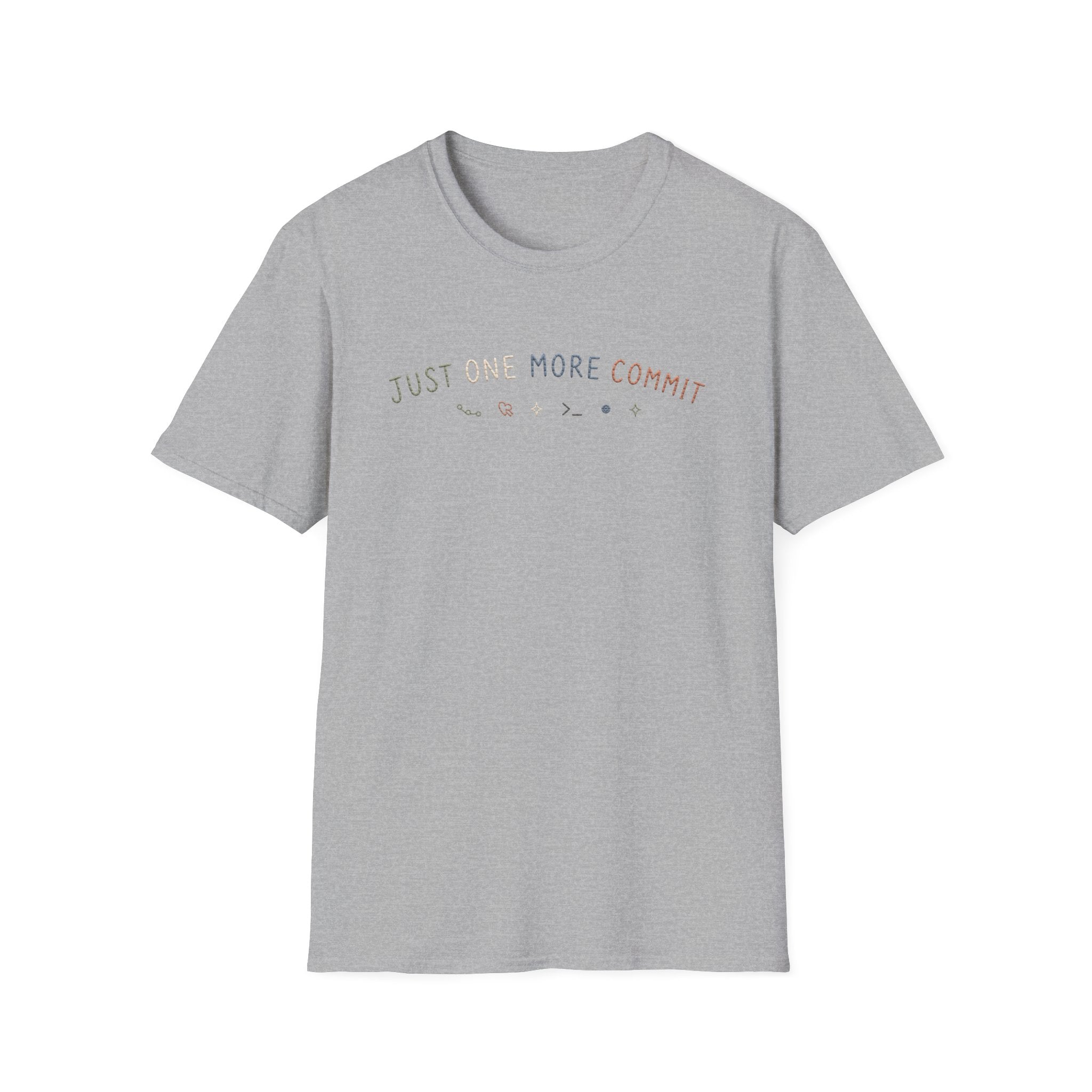 Software Engineering Typography T-Shirt - Just one more commit